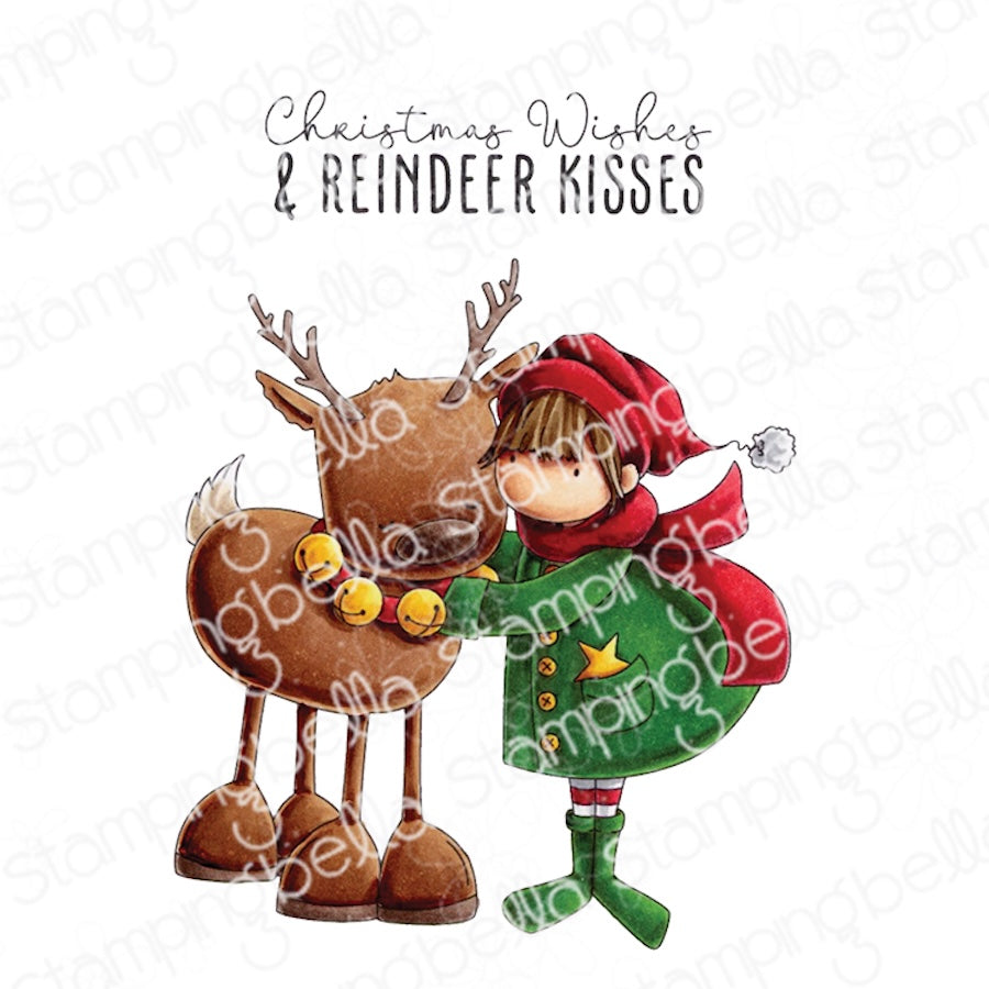 Stamping Bella Tiny Townie Rita's Reindeer Snuggle Cling Stamps eb1497