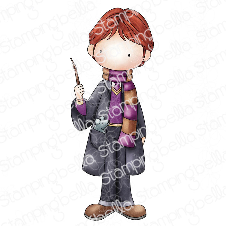 Stamping Bella Tiny Townie Wizard in Training with Mouse Cling Stamp eb1431
