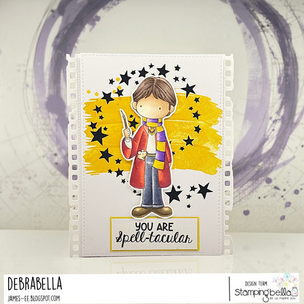 Stamping Bella Tiny Townie Wizard in Training with Mouse Cling Stamp eb1431 spell-tacular