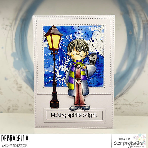 Stamping Bella Tiny Townie Wizard in Training with Owl Cling Stamp eb1432 bright
