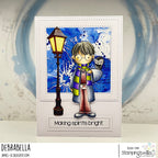Stamping Bella Tiny Townie Wizard in Training with Owl Cling Stamp eb1432 bright