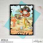 Stamping Bella Underwater Shipwreck Backdrop Cling Stamp eb1483 million fish in the sea amybella