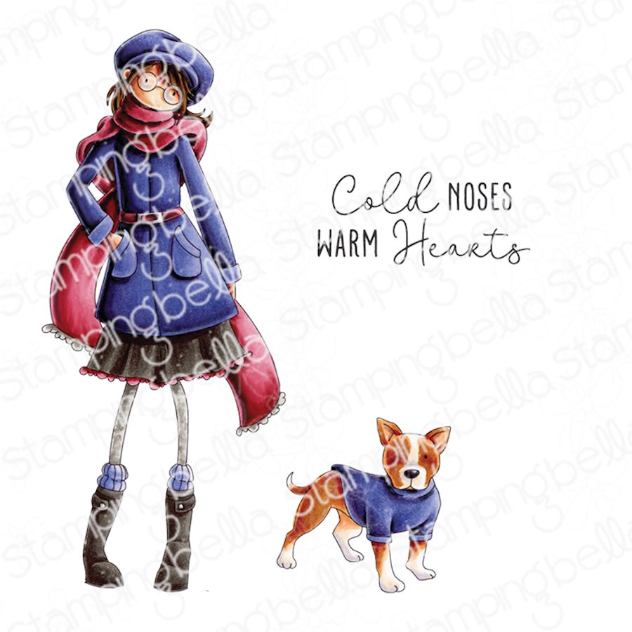 Stamping Bella Uptown Girl Elaine loves Winter Walks Cling Stamps eb1499
