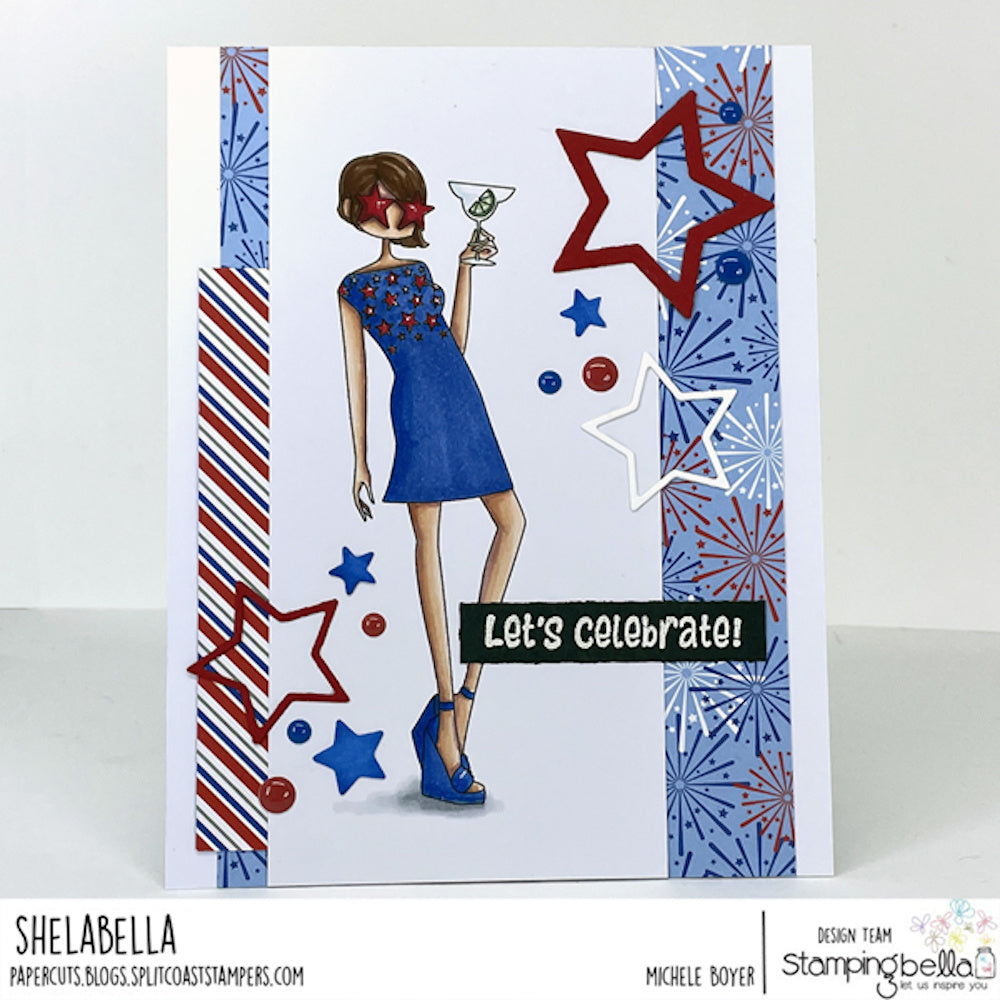 Stamping Bella Uptown Girl Francine Cling Stamp eb1331