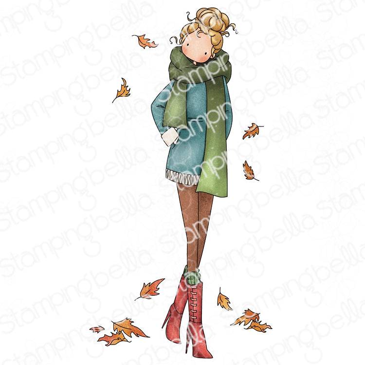 Stamping Bella Uptown Girl Freya loves Fall Cling Stamp eb1433
