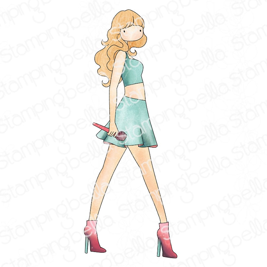Stamping Bella Uptown Girl Loves To Perform Cling Stamp eb1395