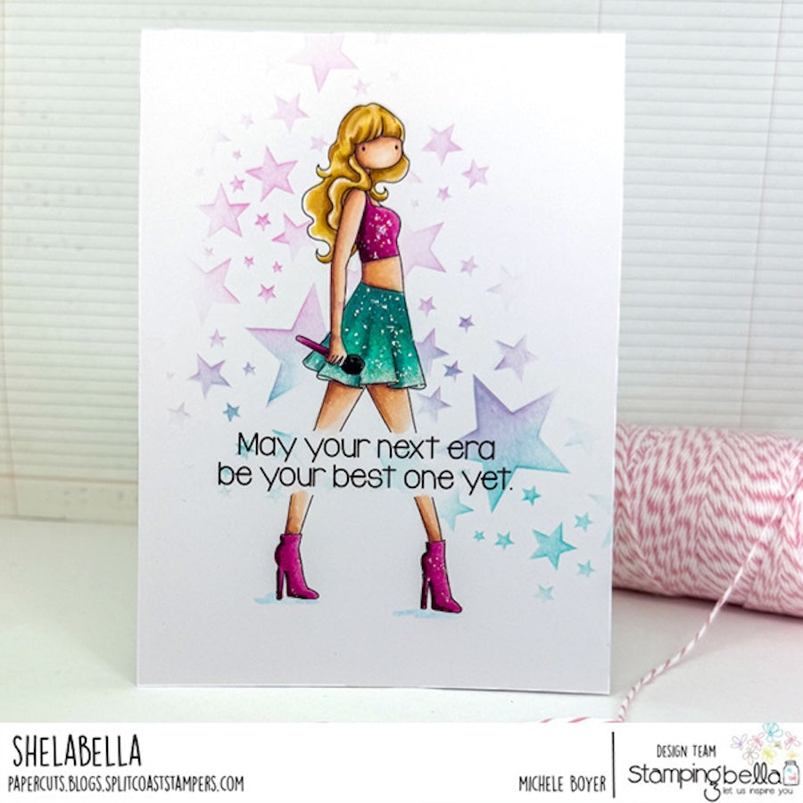 Stamping Bella Uptown Girl Loves To Perform Cling Stamp eb1395 era