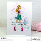 Stamping Bella Uptown Girl Loves To Perform Cling Stamp eb1395 era