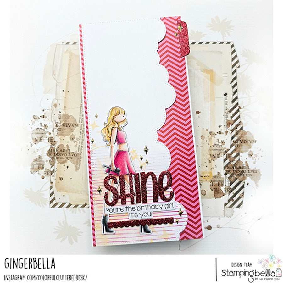 Stamping Bella Uptown Girl Loves To Perform Cling Stamp eb1395 shine