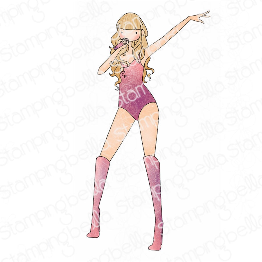 Stamping Bella Uptown Girl Loves To Sing Cling Stamp eb1396