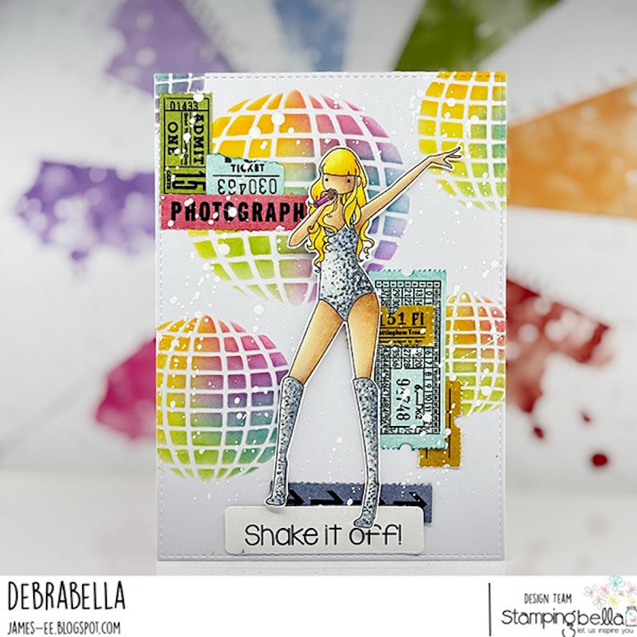 Stamping Bella Uptown Girl Loves To Sing Cling Stamp eb1396 shake it off