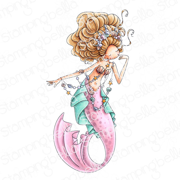 Stamping Bella Uptown Girl Mermaid Queen Cling Stamp eb1484