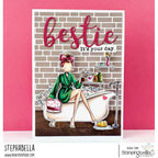 Stamping Bella Uptown Girl Selma loves Self Care Cling Stamp eb1464 bestie