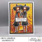 Stamping Bella Uptown Girl Witchy Sisters Cling Stamps eb1498 broom stripped stockings leaf patterns 