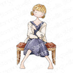 Stamping Bella Uptown Girl loves her Cardigan Cling Stamp eb1434
