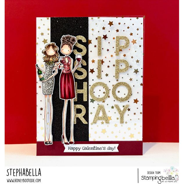 Stamping Bella Uptown Girls Alexis and Serena Cling Stamp eb1454 hooray