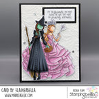Stamping Bella Uptown Girls Elle and Glyn Are Friend Cling Stamp eb1463 witch