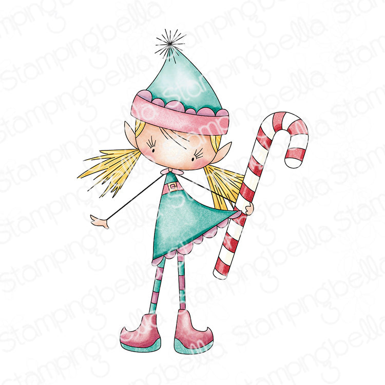 Stamping Bella Whimsabella Christmas Elf HollyBelle Cling Stamp eb1437
