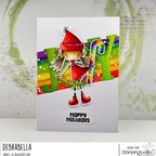Stamping Bella Whimsabella Christmas Elf HollyBelle Cling Stamp eb1437 happy holidays