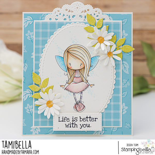 Stamping Bella Whimsabella FlitterFly Cling Stamp eb1365 life is better with you