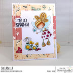 Stamping Bella Whimsabella FlutterBreeze Cling Stamp eb1470 hello spring