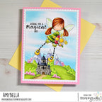 Stamping Bella Whimsabella GlimmerGlade Cling Stamp eb1366 magical day