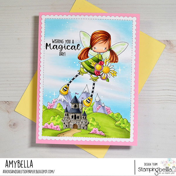 Stamping Bella Whimsabella GlimmerGlade Cling Stamp eb1366 magical day