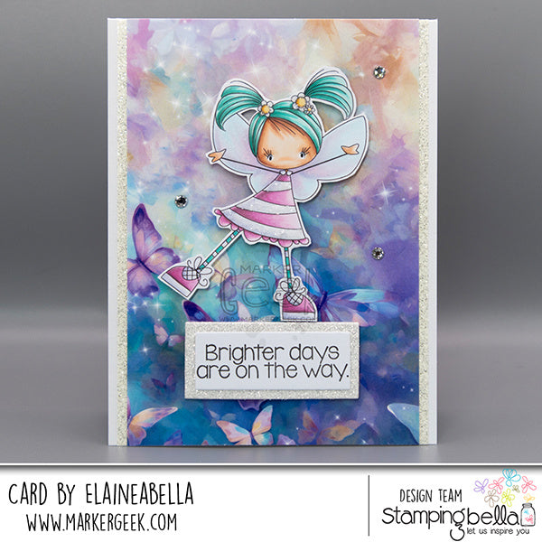 Stamping Bella Whimsabella MeadowMirth Cling Stamp eb1469 brighter days