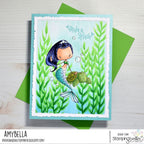 Stamping Bella Whimsabella Mermaid Bubble Bliss Cling Stamp eb1398 splash