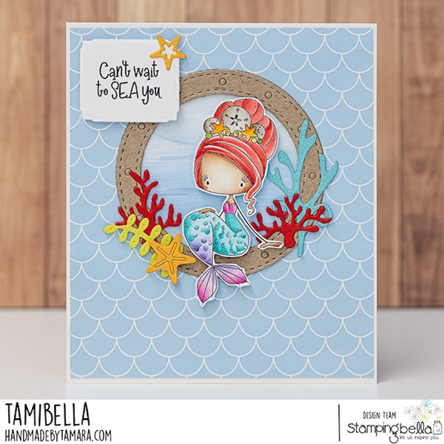 Stamping Bella Whimsabella Mermaid Serene SeaStar Cling Stamp eb1399 sea