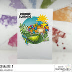 Stamping Bella Whimsabella Mermaid Starfish Sparkle Cling Stamp eb1400 sunshine