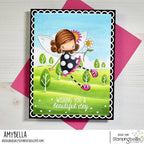 Stamping Bella Whimsabella PetalShimmer Cling Stamp eb1367 beautiful day