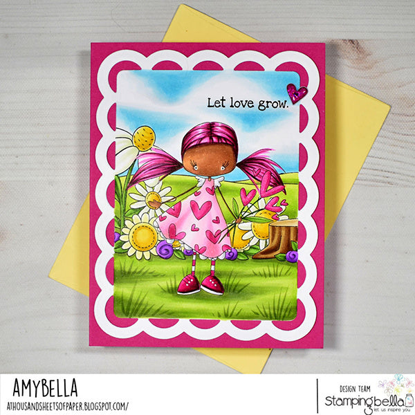 Stamping Bella Whimsabella Trixie Bloomheart Cling Stamp eb1457 grow