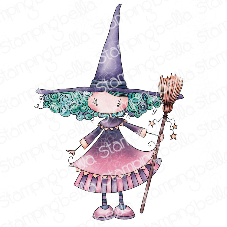 Stamping Bella Whimsabella Witch Elspeth Spindlewick Cling Stamp eb1438
