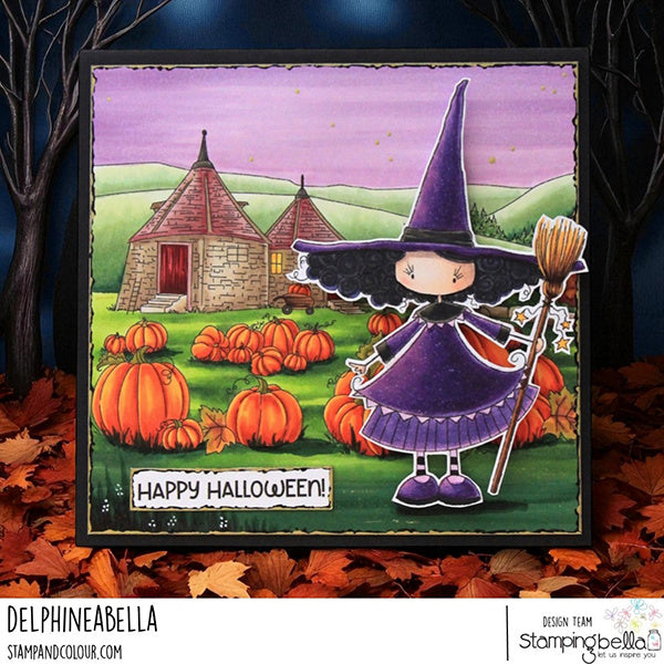 Stamping Bella Whimsabella Witch Elspeth Spindlewick Cling Stamp eb1438 halloween
