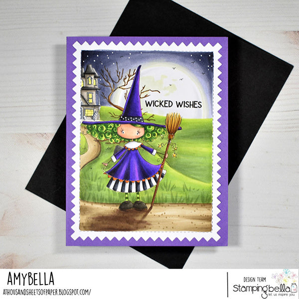 Stamping Bella Wicked Words Sentiment Set Cling Stamps eb1412 wicked