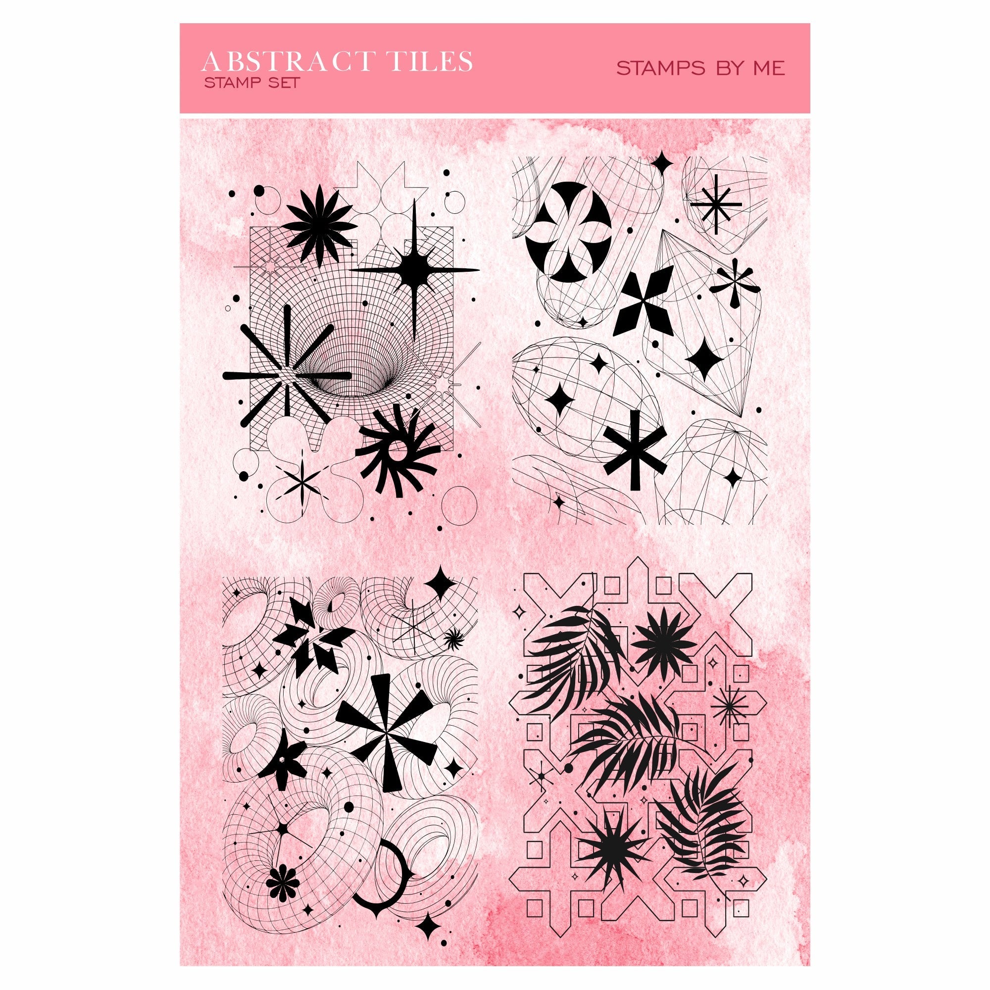 Stamps By Me Abstract Tiles Clear Stamps 240424l