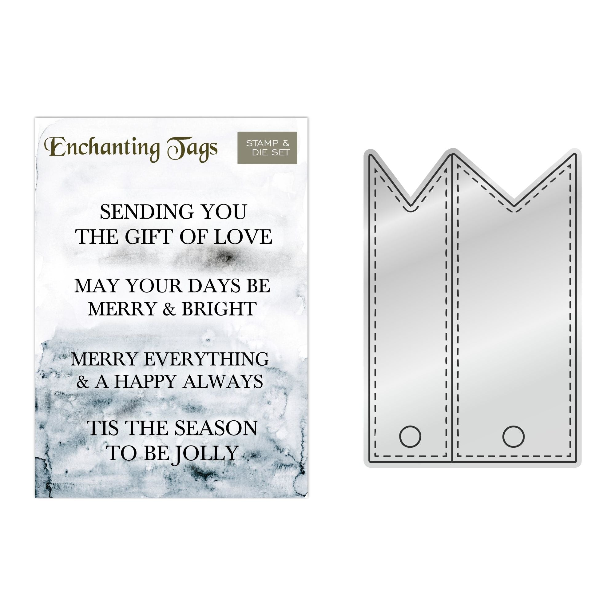 Stamps By Me Enchanting Tags Die and Sentiment Stamp Set 200324e
