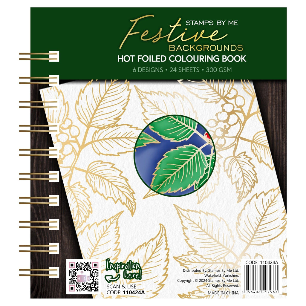 Stamps By Me Festive Backgrounds Hot Foiled Coloring Book 110424a