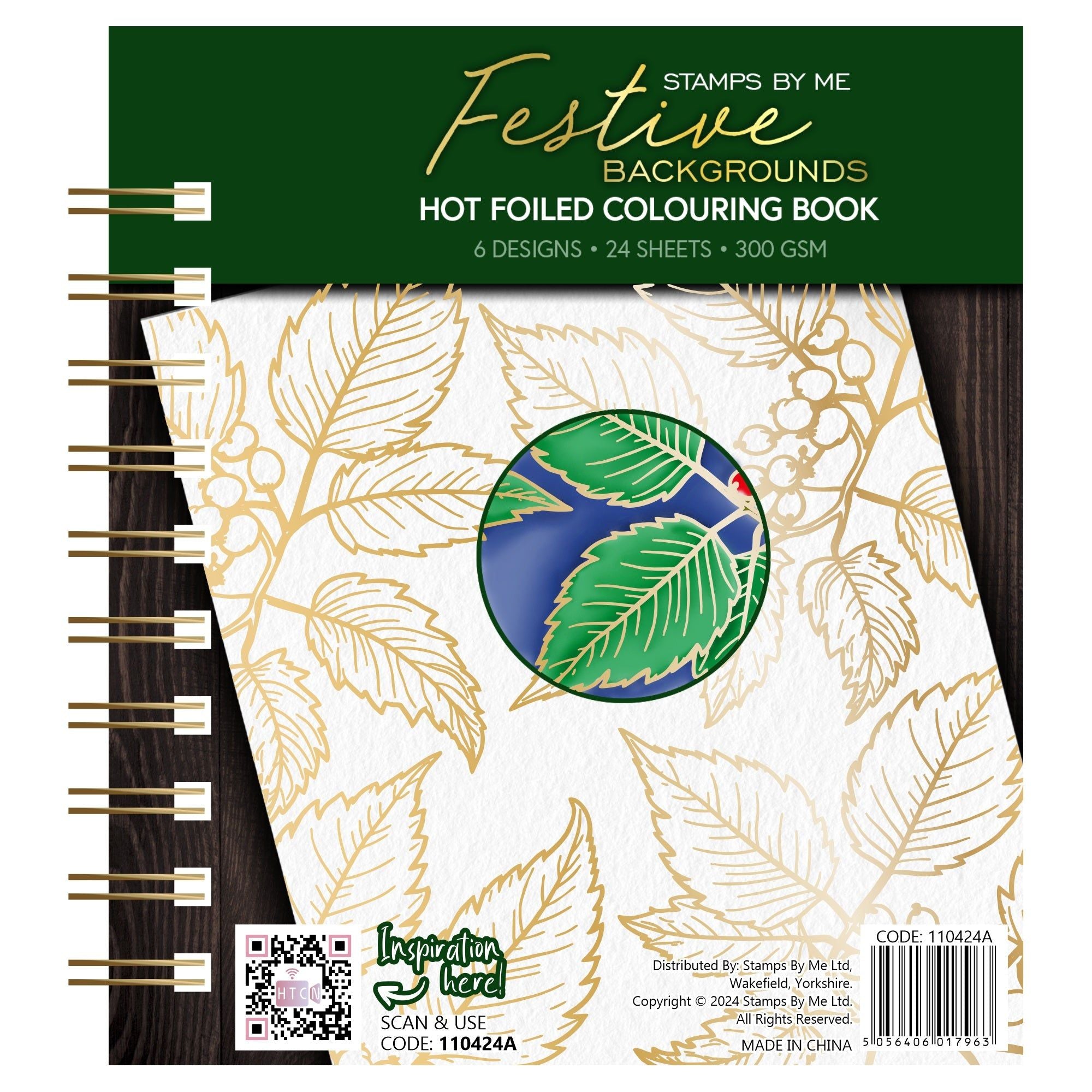 Stamps By Me Festive Backgrounds Hot Foiled Coloring Book 110424a
