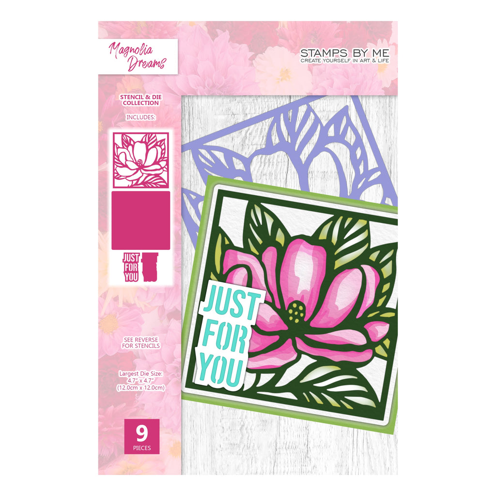 Stamps By Me Magnolia Dreams Die and Stencil Set 160824a