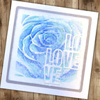 Stamps By Me Radiant Rose Die and Stencil Set 160824b love blue
