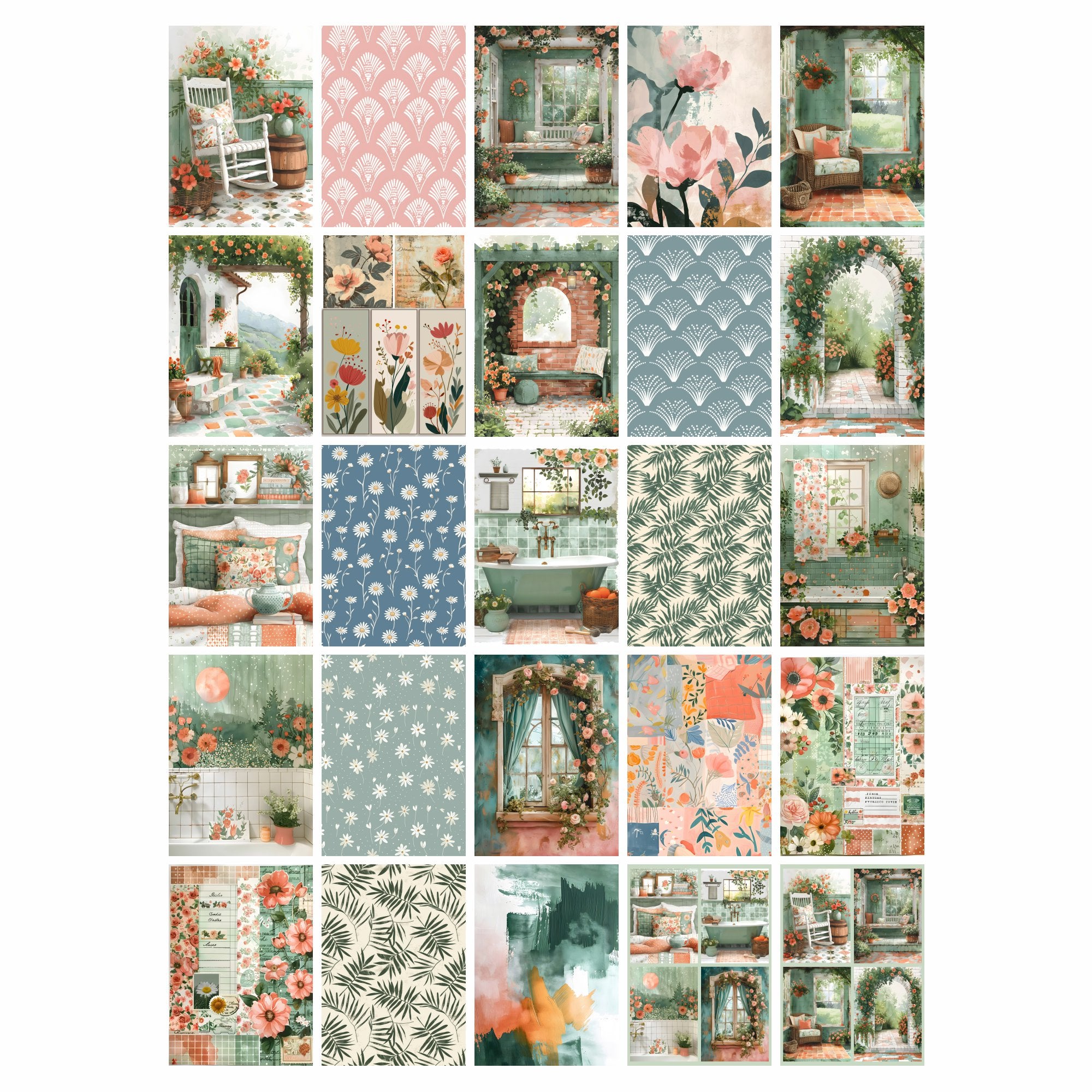 Stamps By Me Summer Sanctuary 5x7 Paper Pack 070425a sheets