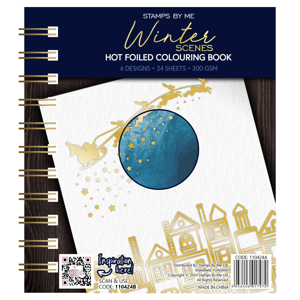 Stamps By Me Winter Scenes Hot Foiled Coloring Book 110424b