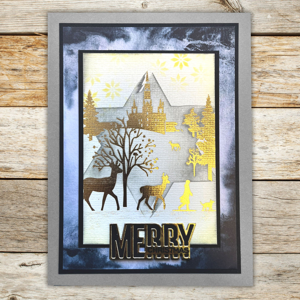 Stamps By Me Winter Scenes Hot Foiled Coloring Book 110424b merry christmas