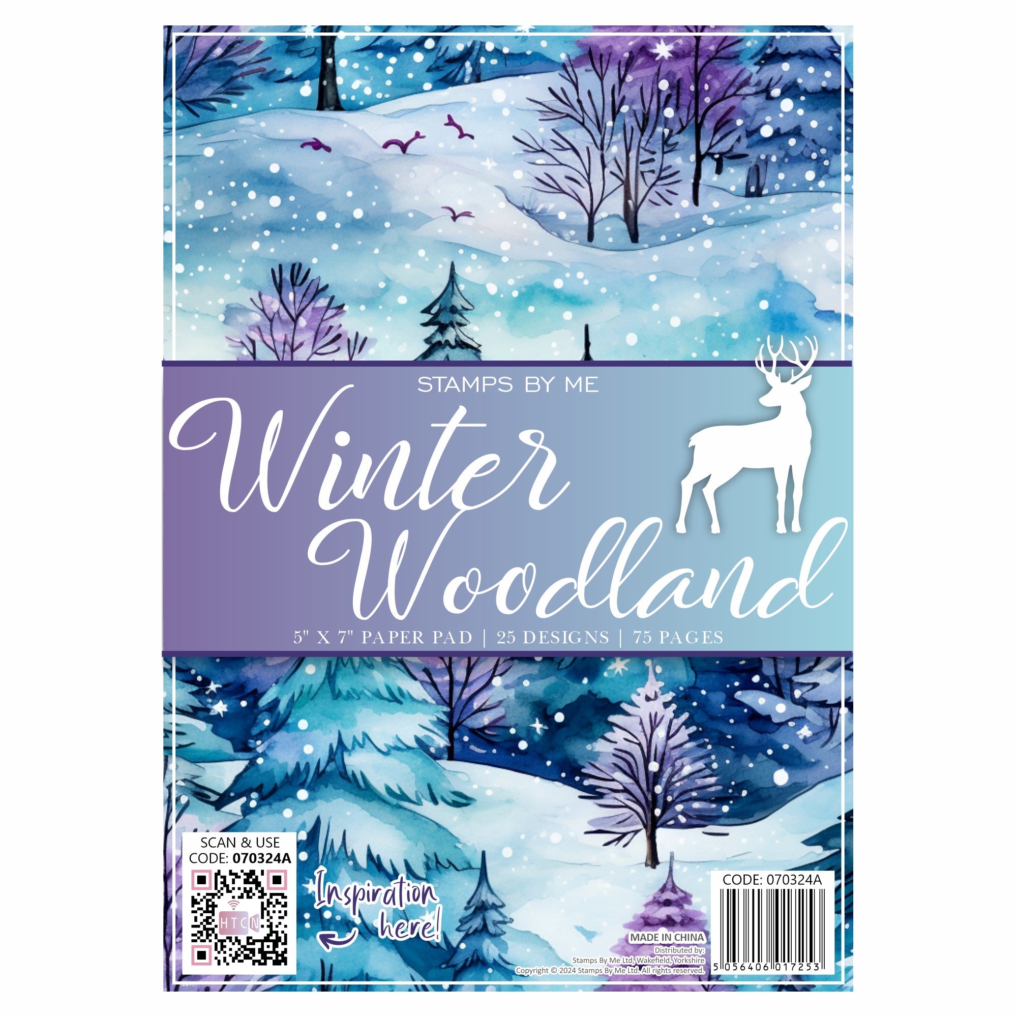 Stamps By Me Winter Woodland 5x7 Paper Pack 070324a
