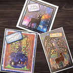 Stamps By Me Winter Woodland 5x7 Paper Pack 070324a warm wishes