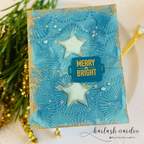 Simon Says Stamp Embossing Folder and Cutting Die Starbright sfd571 And Everything Nice Holiday Card