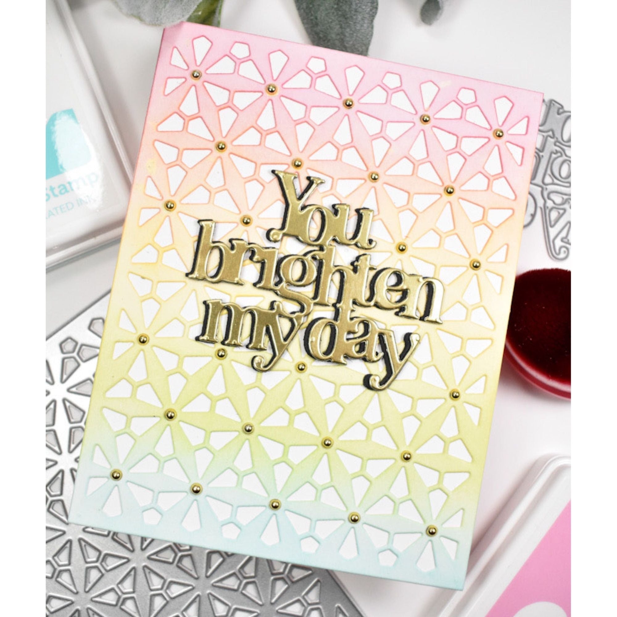 Simon Says Stamp Starburst Plate Wafer Die s954 DieCember Friend Card | color-code:ALT04