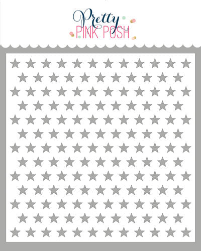 Pretty Pink Posh STARS Stencil